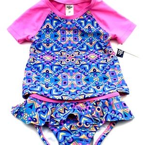 OshKosh B'gosh Swimwear Size 2T Girls Matching 2pc Set top bottoms Children Kids
